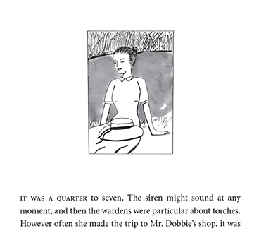 Illustration of a watercolor for Beowulf: A Novel of the London Blitz